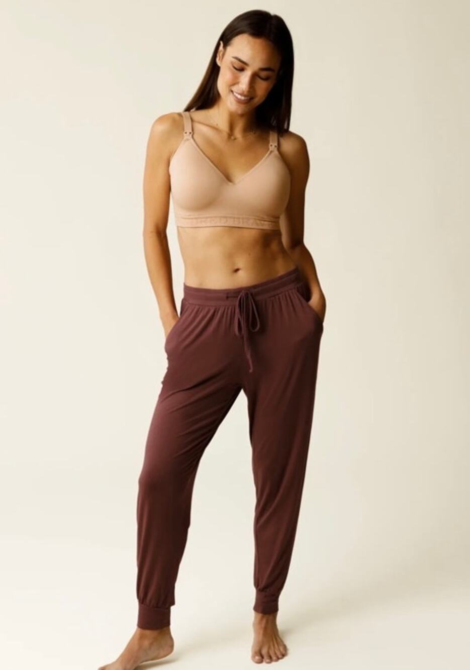 Kindred Bravely Ultralight Sleep & Lounge Jogger Redwood Brown Large